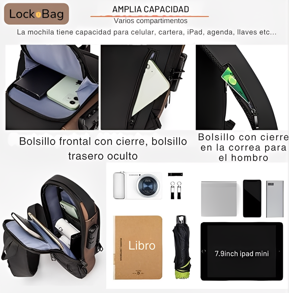 LockBag™ I La mochila antirrobo que protege tus cosas mientras te mueves por la ciudad
