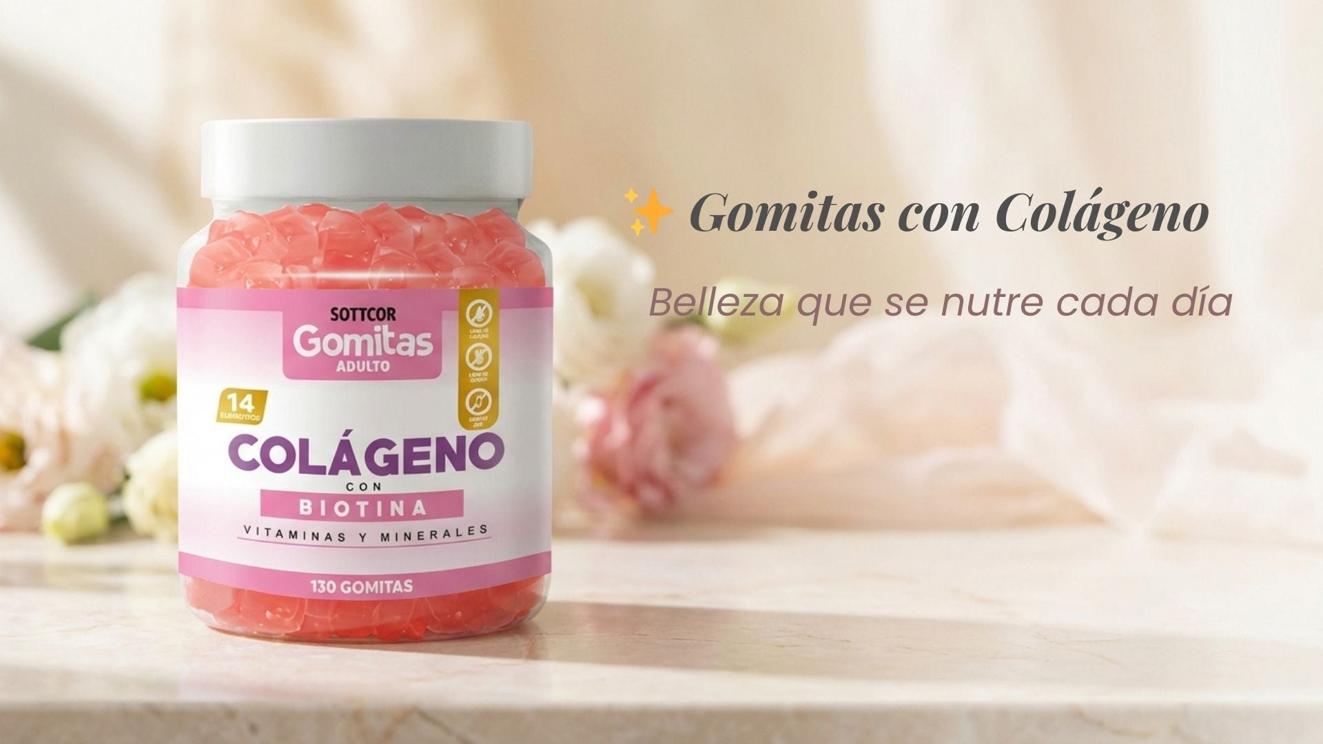 Colágeno en Gomitas con Biotina – Belleza y Firmeza desde el Interior